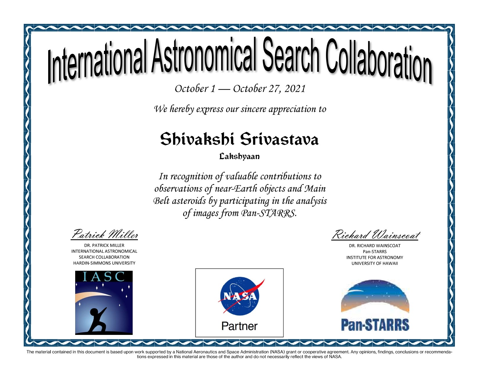 NASA Citizen Scientist